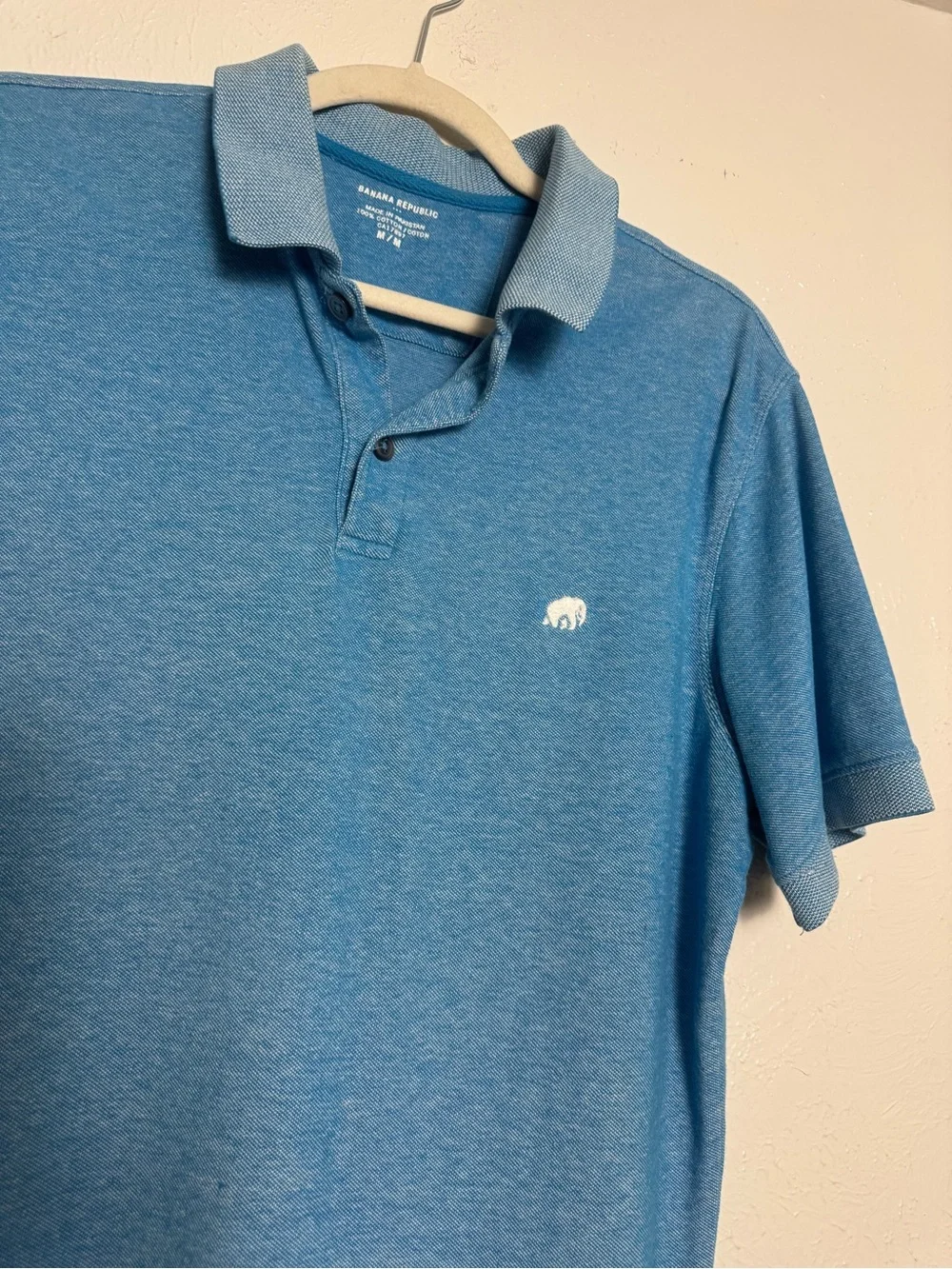 Banana Republic Soft Blue Polo Shirt‎